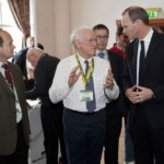 ICBF CEO Brian Wickham chats with Minister for Agriculture Food & Marine Simon Coveney during his visit to the ICAR 2012 Conference, hosted by the ICBF in the Rochestown Hotel in Cork.
PIC: DOL