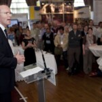 Minister for Agriculture Food & Marine Simon Coveney is pictured addressing the crowd during his visit to the ICAR 2012 Conference, hosted by the ICBF in the Rochestown Hotel in Cork.
PIC: DOL