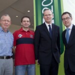 Minister for Agriculture Food & Marine Simon Coveney is pictured with Uffe Lauritsen, ICAR President, Andrea Rosati, Secretary General, ICAR & Michael Doran, IFA, during his visit to the ICAR 2012 Conference, hosted by the ICBF in the Rochestown Hotel in Cork.
PIC: DOL