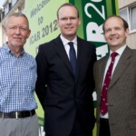 Minister for Agriculture Food & Marine Simon Coveney is pictured with Uffe Lauritsen, ICAR President & John O' Sullivan, Chairmar of ICAR Organising Committee, during his visit to the ICAR 2012 Conference, hosted by the ICBF in the Rochestown Hotel in Cork.
PIC: DOL