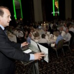 ICAR Organising Committee Chairman John O' Sullivan speaks to the large crowd of delagates and guests that attended the gala dinner as part of the ICAR 2012 Conference which was held in Cork and hosted by the ICBF.
PIC: DOL