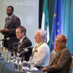 A general view of the top table during one of the sessions at the ICAR 2012 Conference, hosted by the ICBF in Cork. Included are Dr Victor Olori, Aviagen Ltd UK, Michael Doran, IFA, Brian Wickham, ICBF Chief Exec & Prof. Samad Khan, Dean, Faculty of Animal Husbandry, Bangladesh Agricultural University.
PIC: DOL